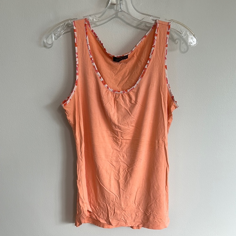 The Limited Orange Printed Hem Tank Top